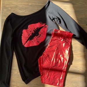 80s Themed Leggings & Top Outfit